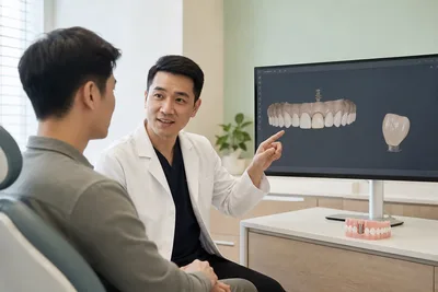 Front Tooth Implants in China: Temporary-Tooth and Smile Planning